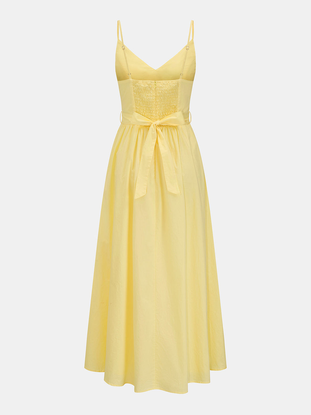 Waist Cutout Tie Back Maxi Slip Dress