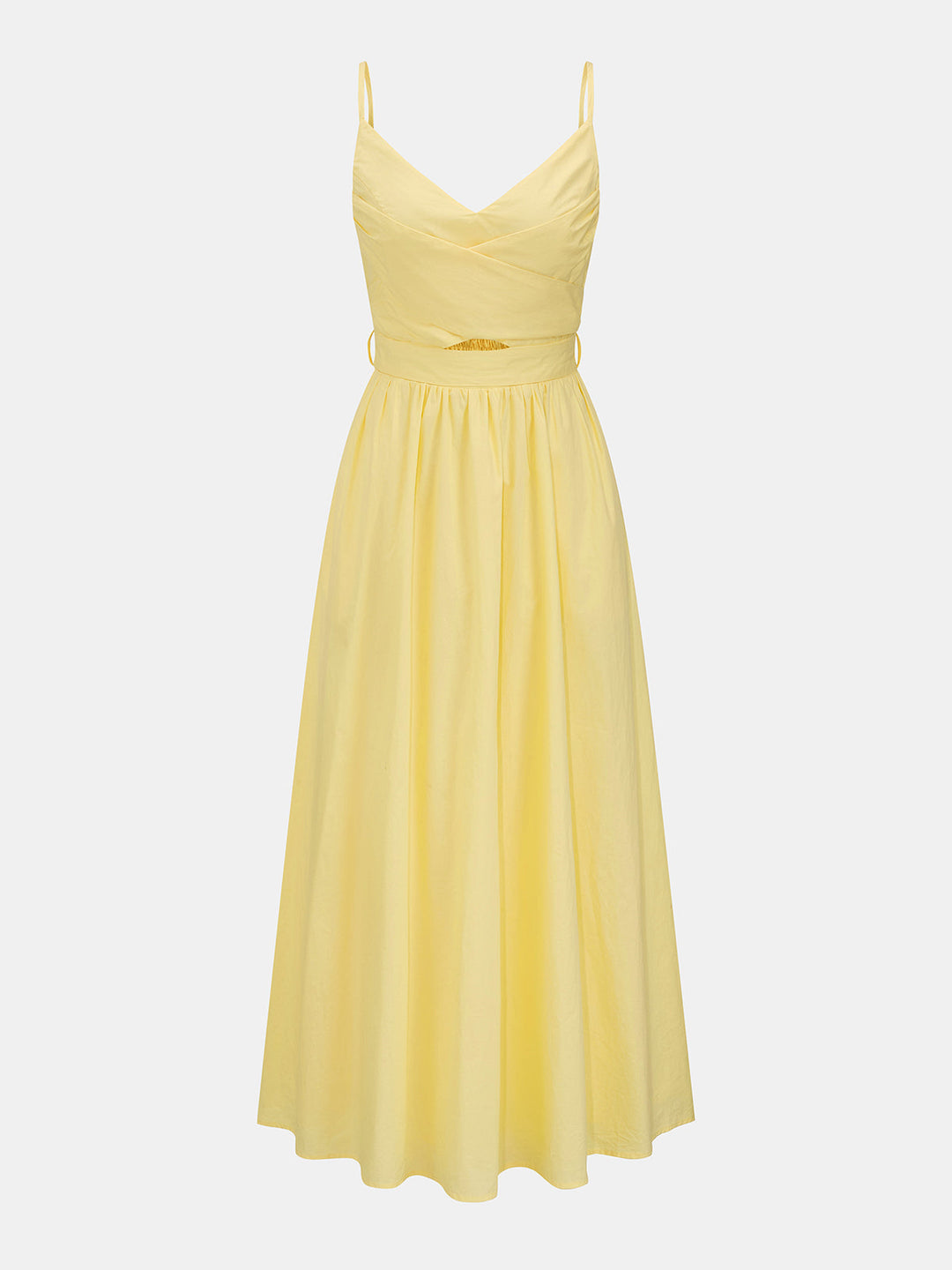 Waist Cutout Tie Back Maxi Slip Dress