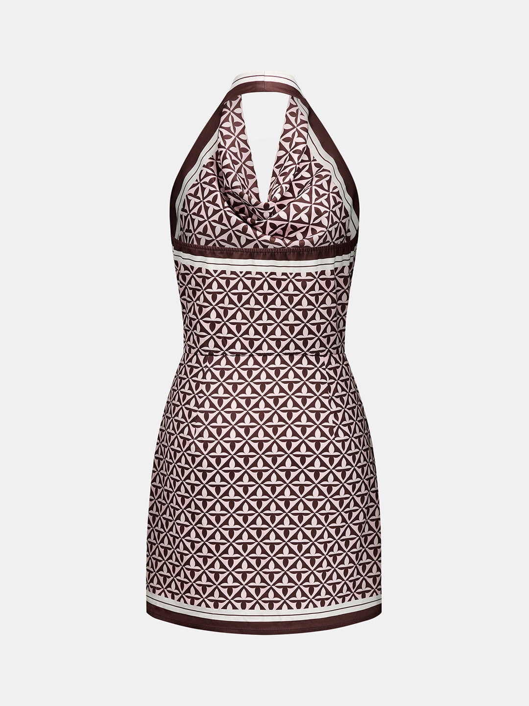 Halter Neck Printed Mini Dress