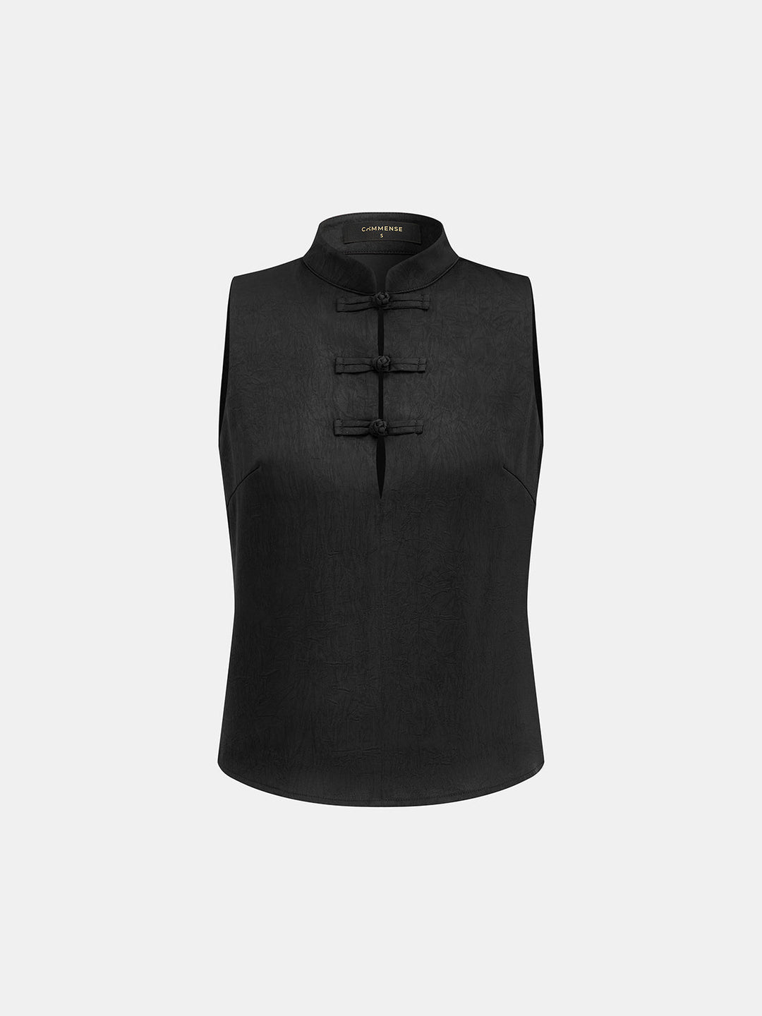 Frog Button Jacquard Vest & Pants Set