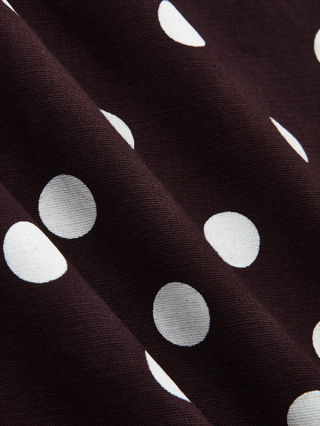 Polka Dot Halter Belted Cotton Linen Midi Dress