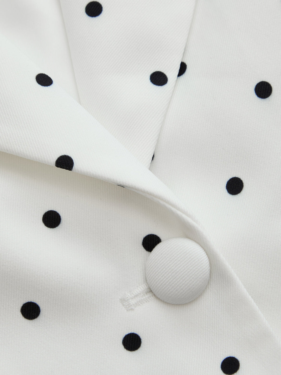 Classic Polka Dot Tailored Office Blazer