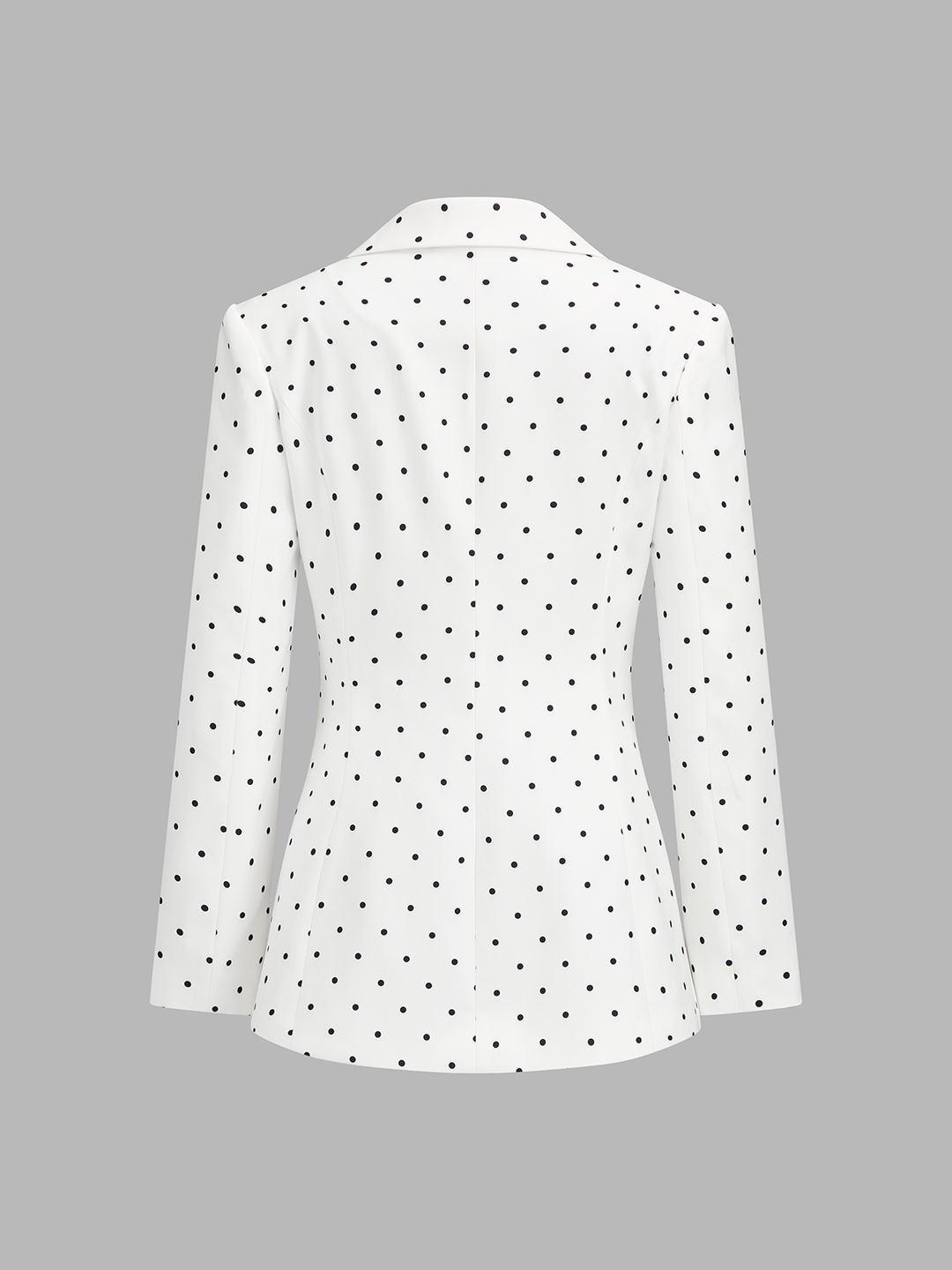 Classic Polka Dot Tailored Office Blazer