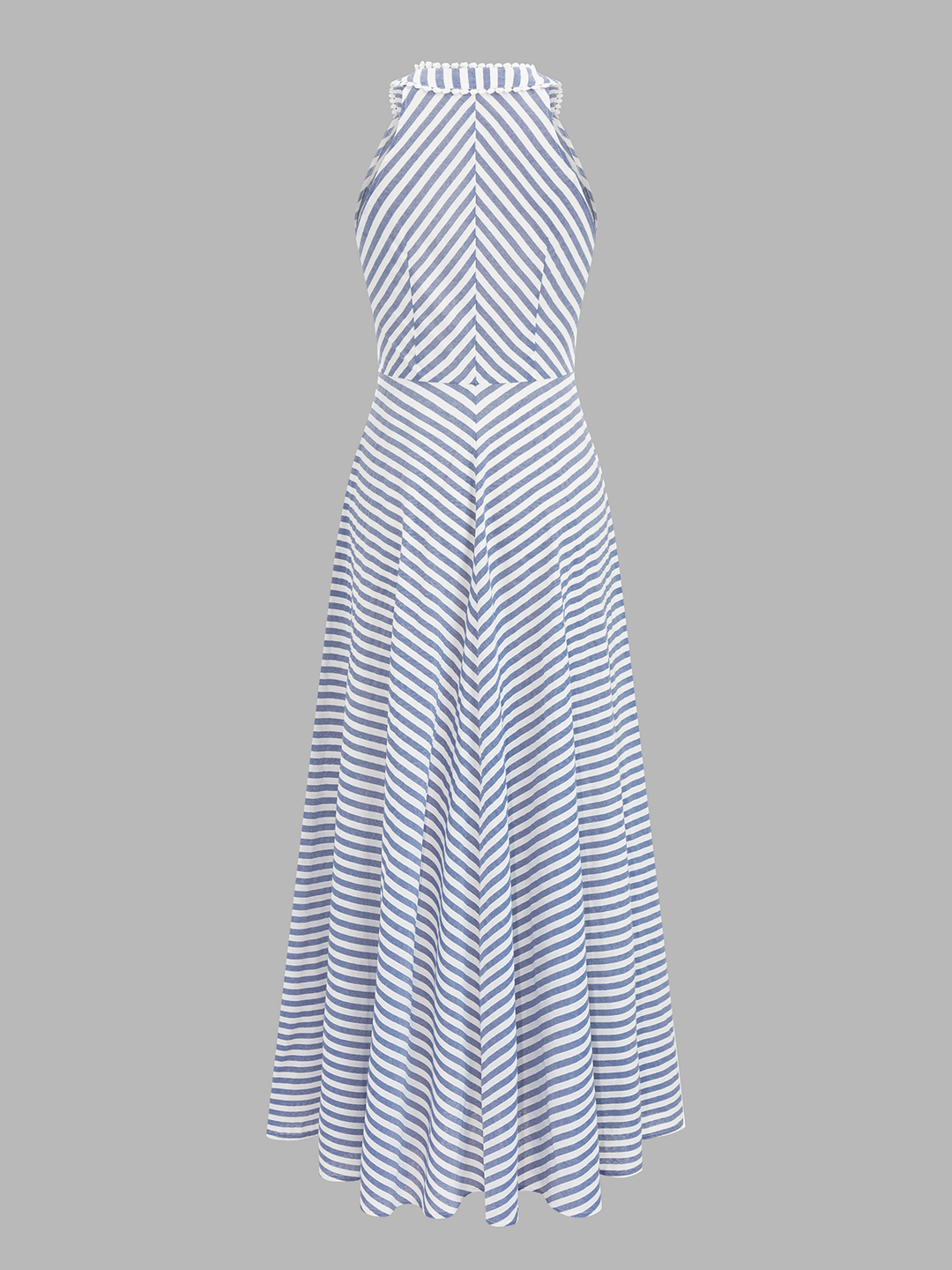 Striped Halter Maxi Dress