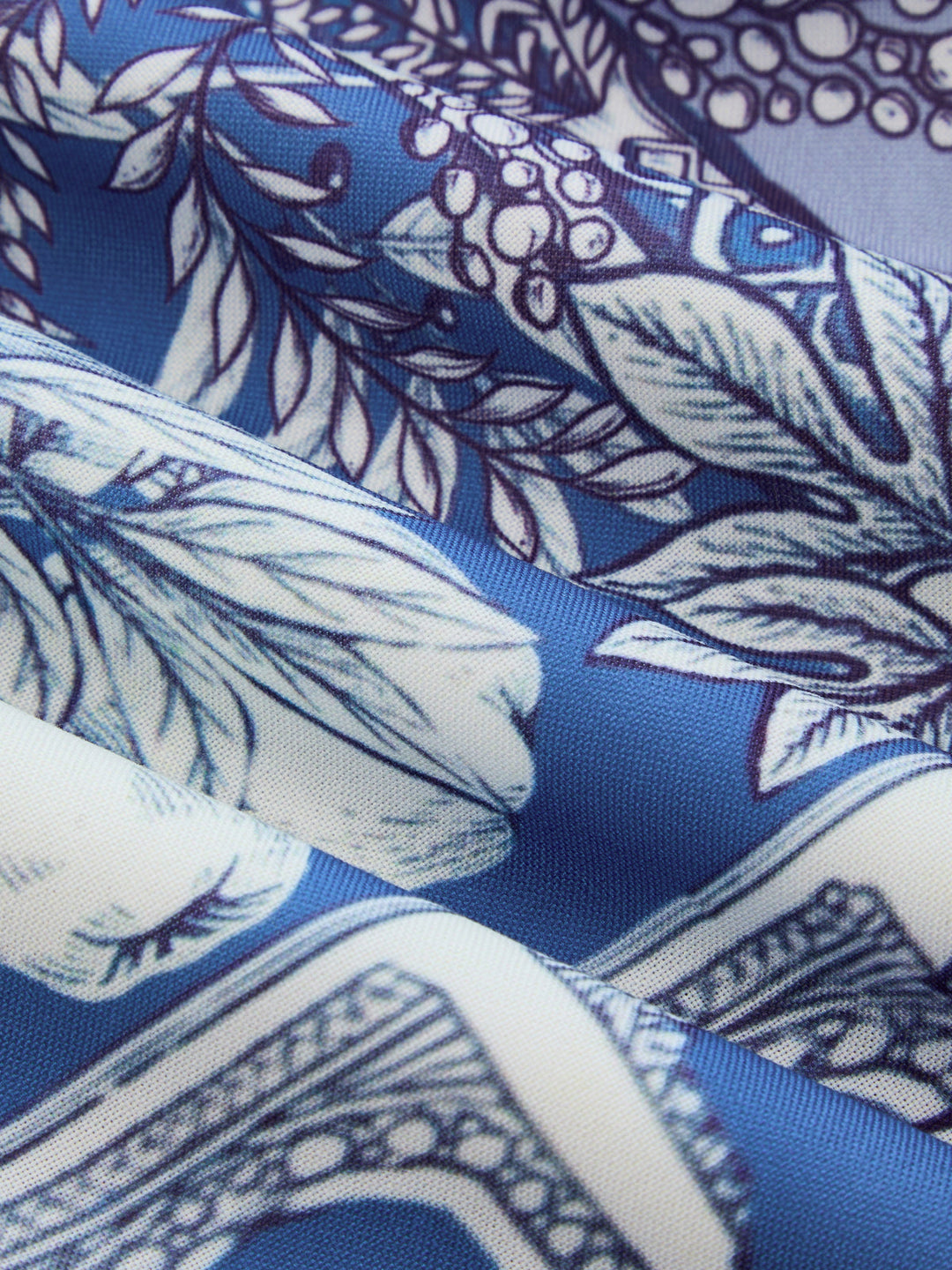 Tropical Print Square Neck Backless Maxi Dress