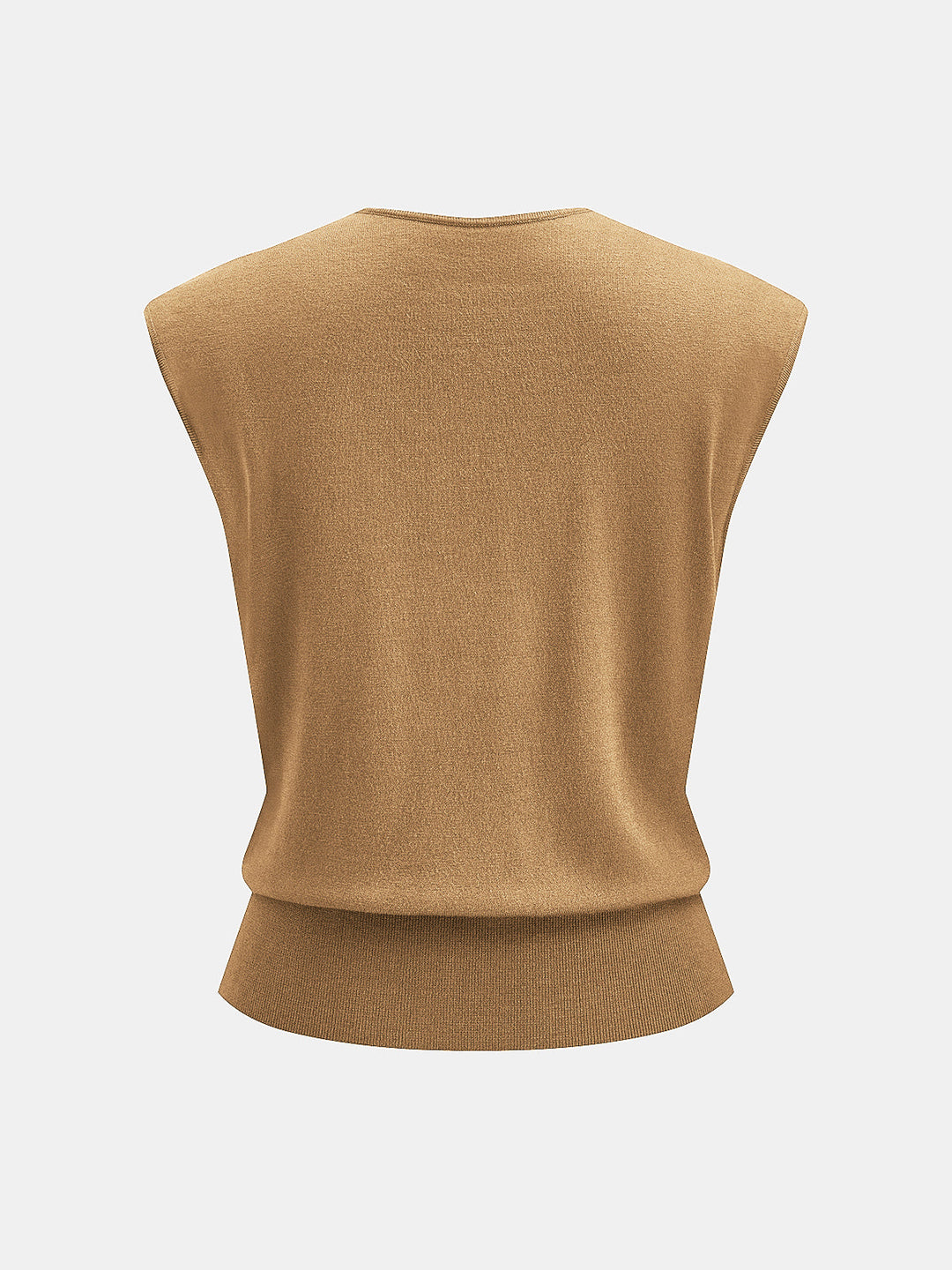 Lace Trim Contrast V Neck Sleeveless Knit Vest