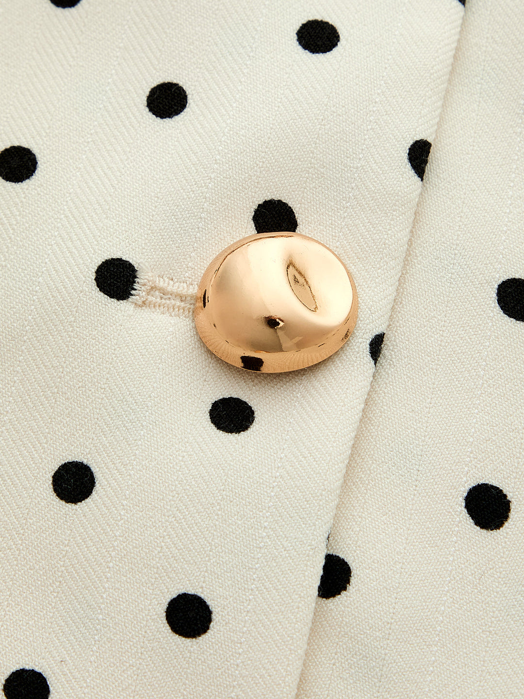 Polka Dot Folded Metal Button Vest