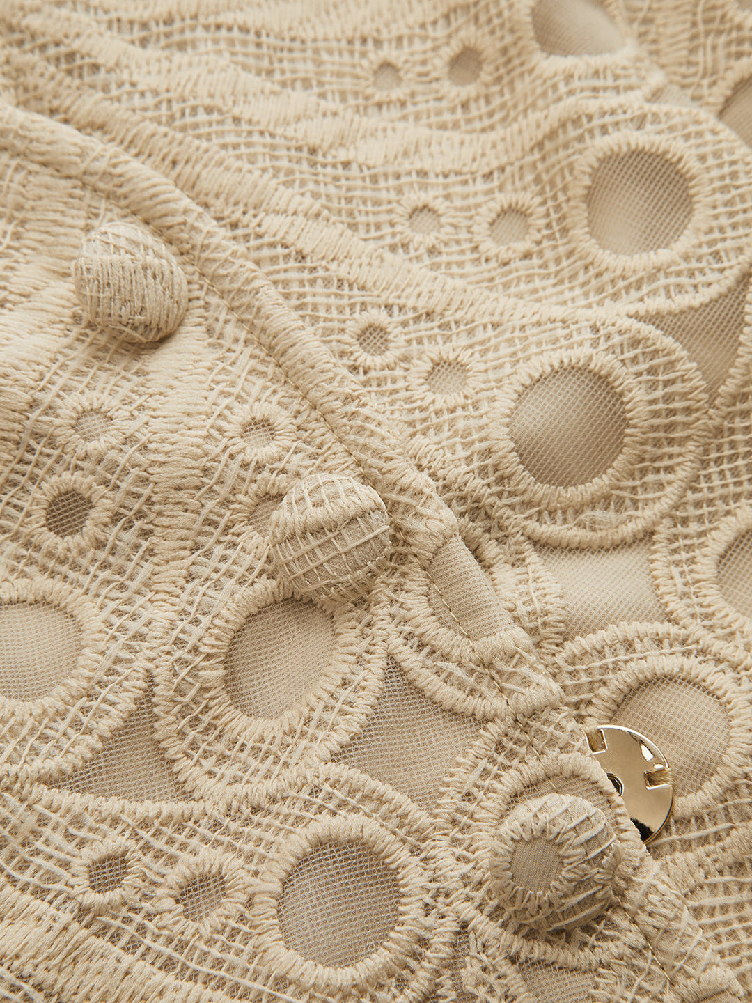 Guipure Lace Vest & Wide Leg Pants Set