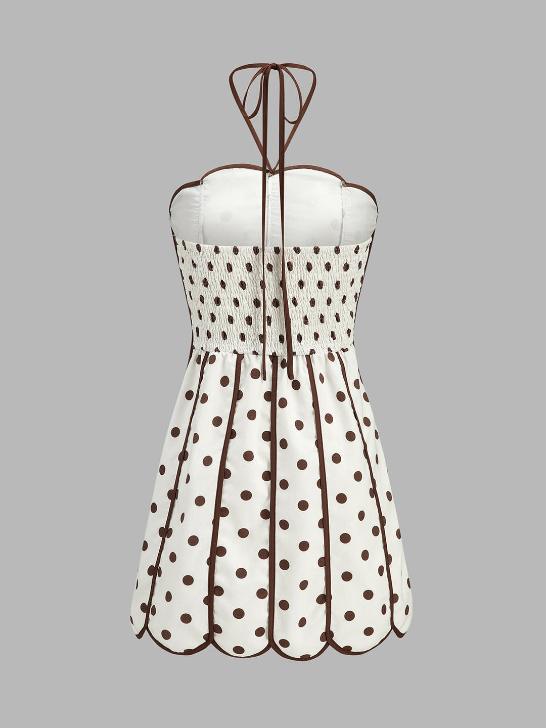 Polka Dot Halter Mini Dress