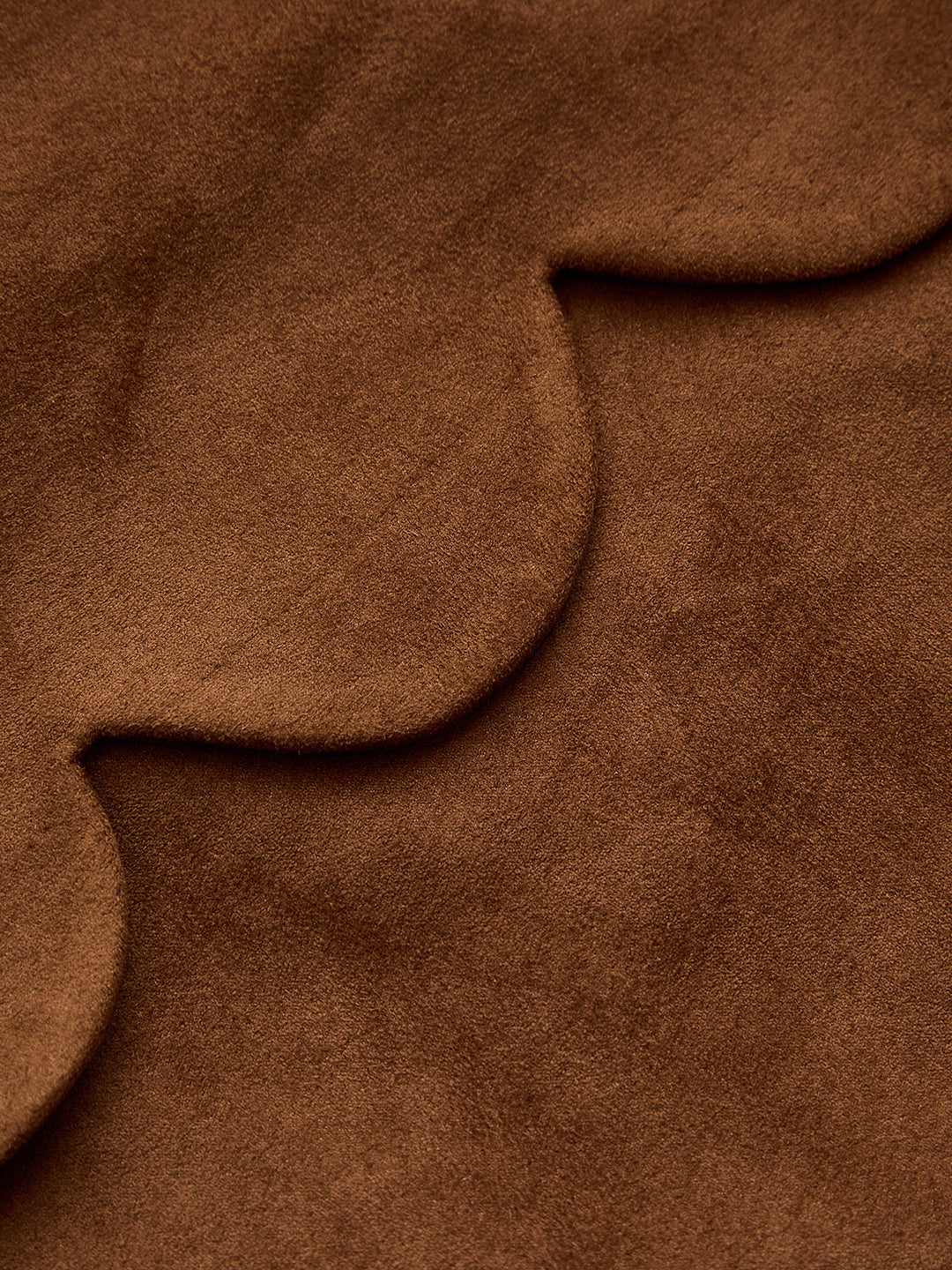 Scalloped Hem Suede Effect Skort