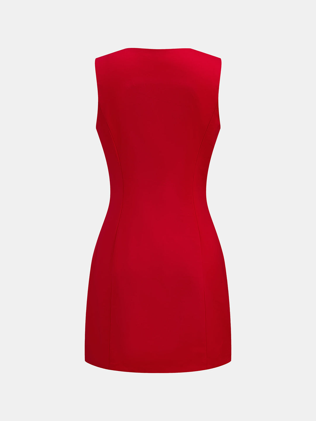 Snug V-Neck Sleeveless Short Dress