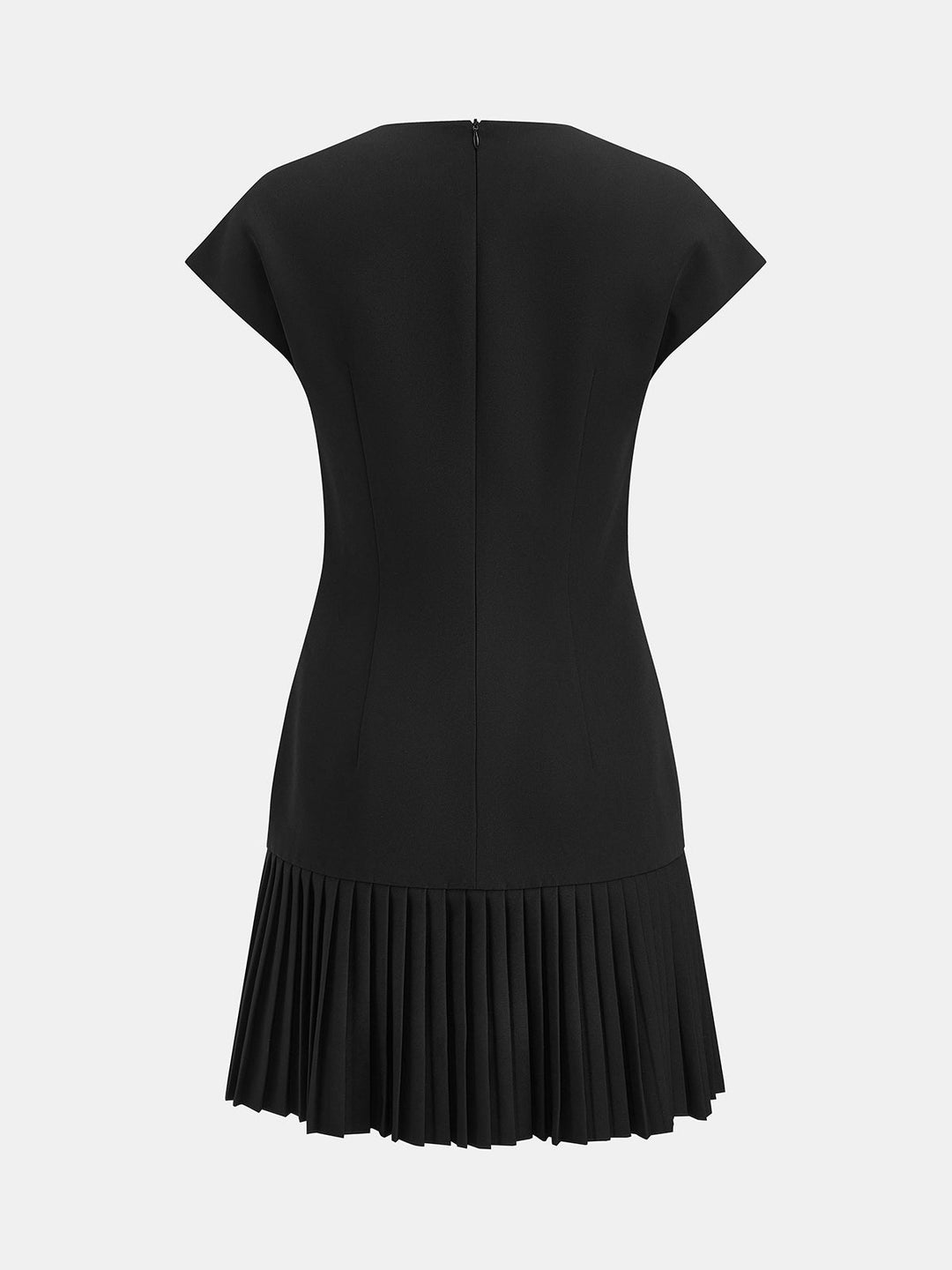 Napoleon Cap Sleeve Pleated Mini Dress
