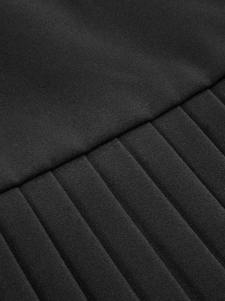 Napoleon Cap Sleeve Pleated Mini Dress