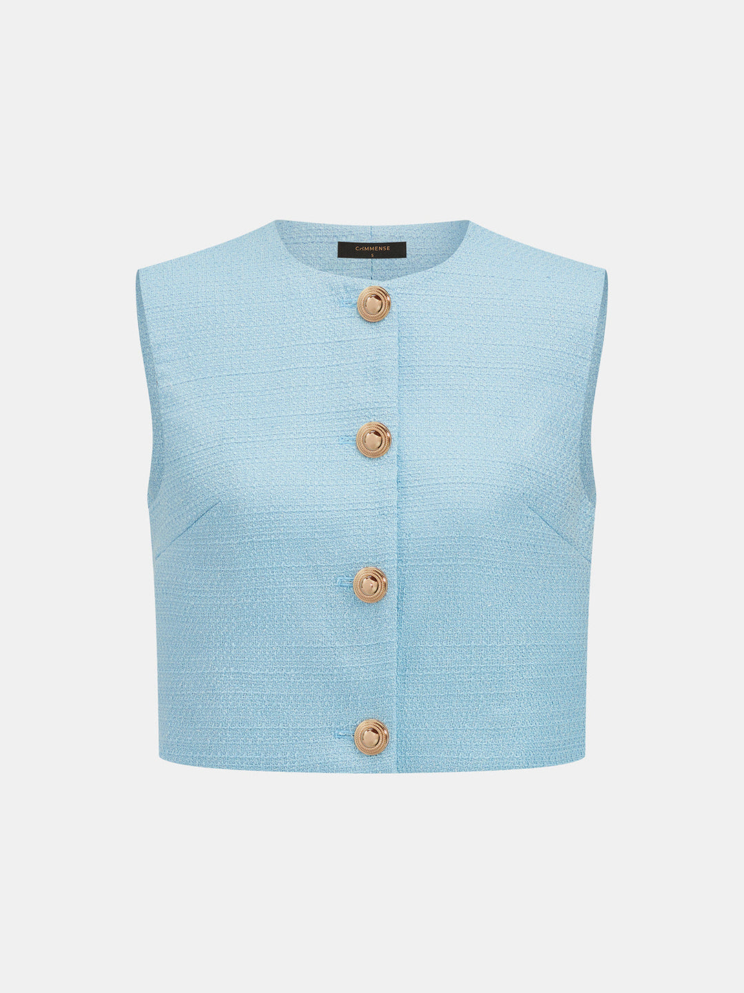 Sleeveless Textured Vest & Pleated Pant Set