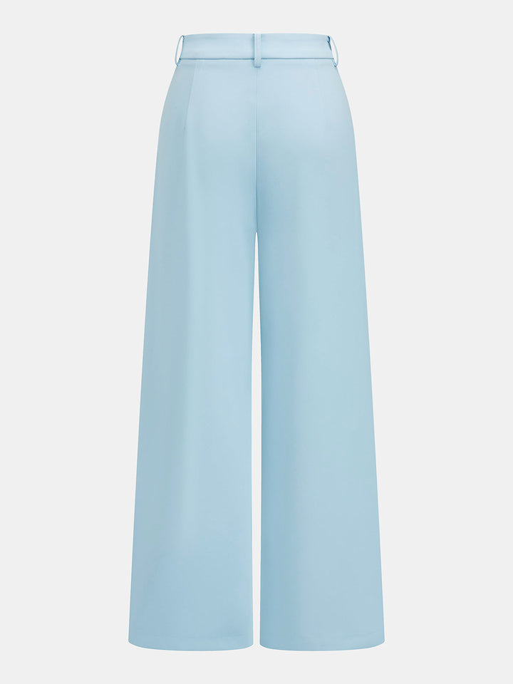 Sleeveless Textured Vest & Pleated Pant Set