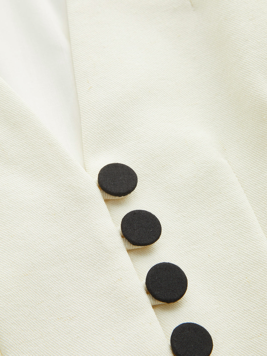 V‑Neck Pleated Peplum Button Blazer