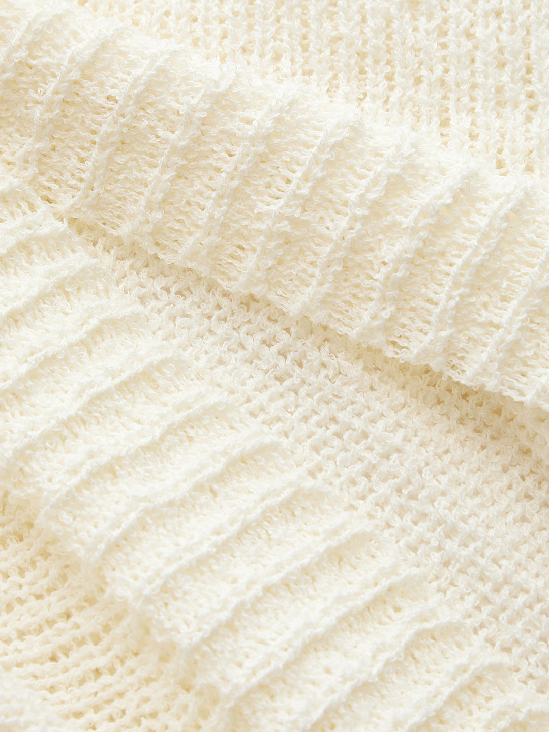 V‑Neck Loose Knit Cape Shrug