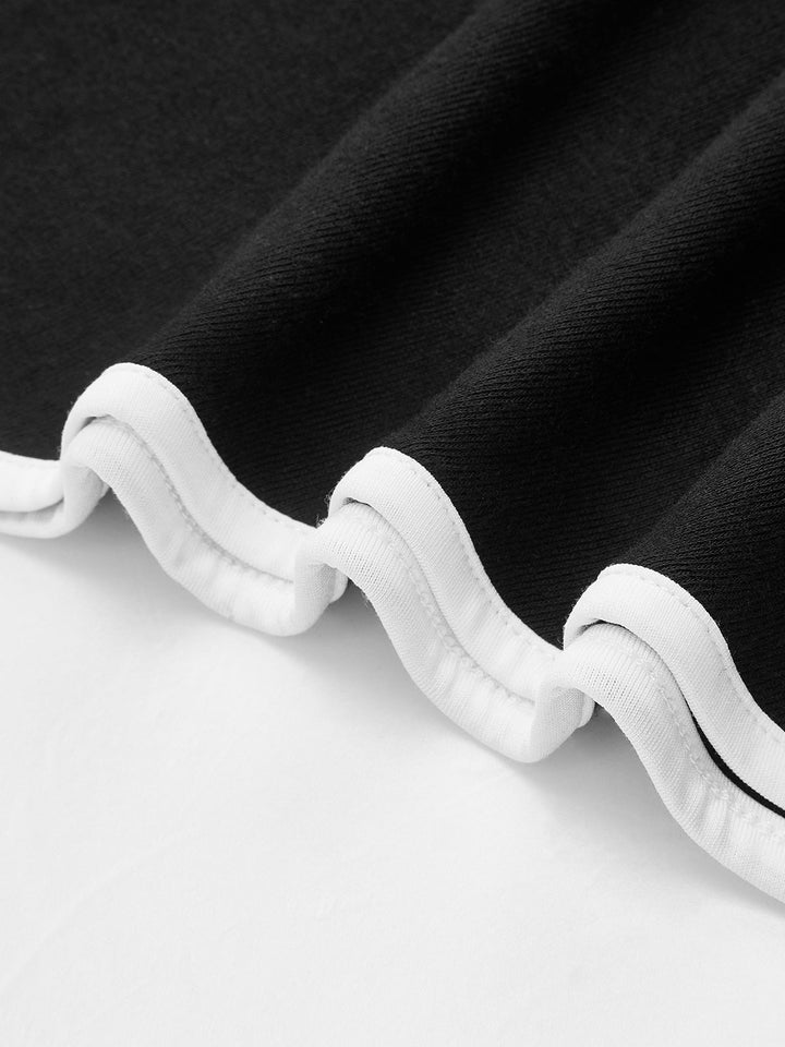Sleeveless Contrast Edge Irregular Hem Dress