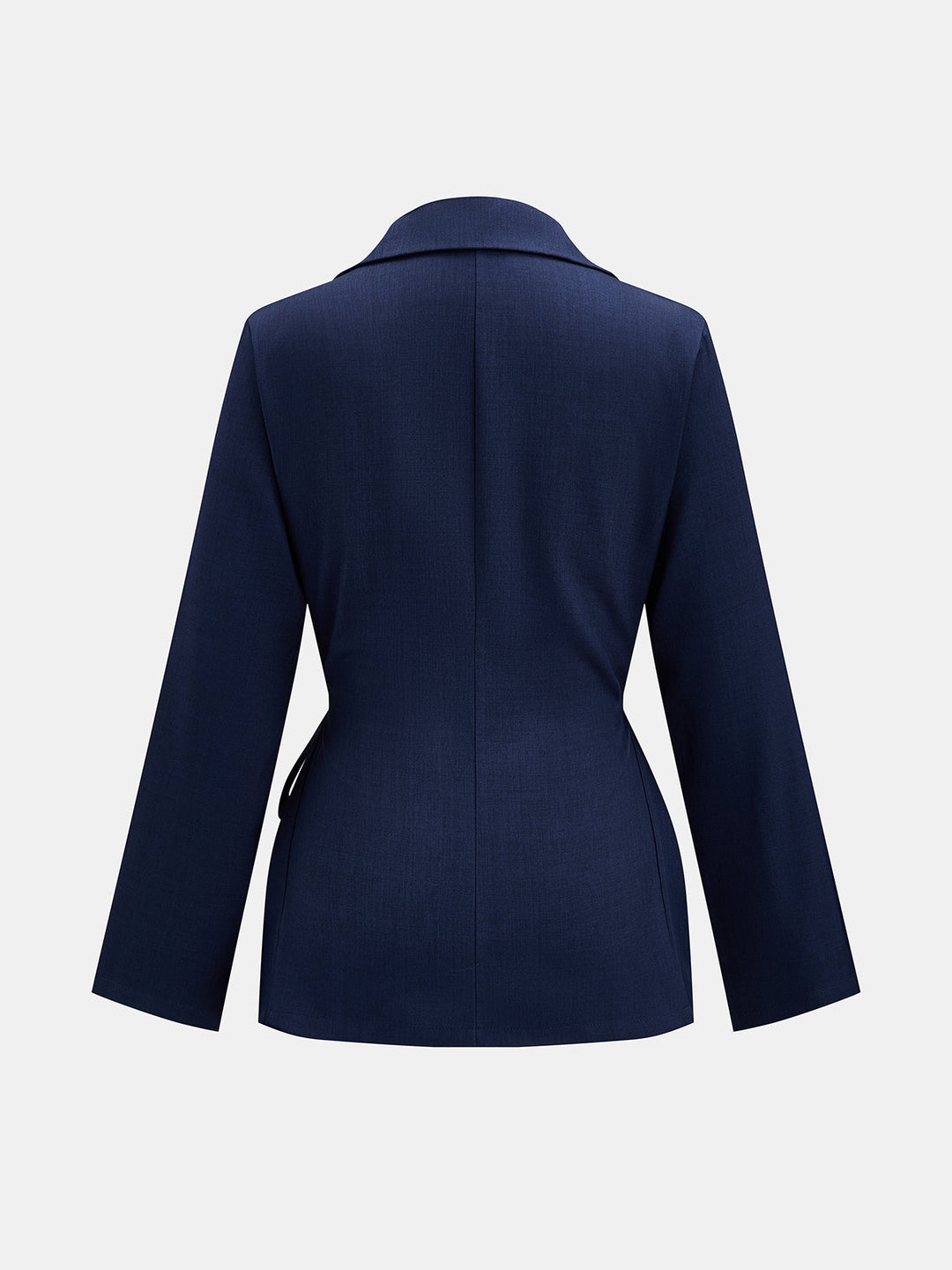 Tie‑Waist Wrap Blazer & Elastic Waist Pants Set
