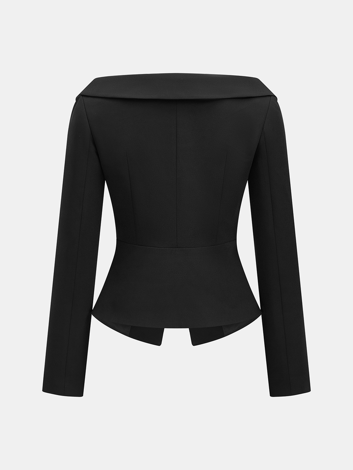 Off-Shoulder Blazer Top