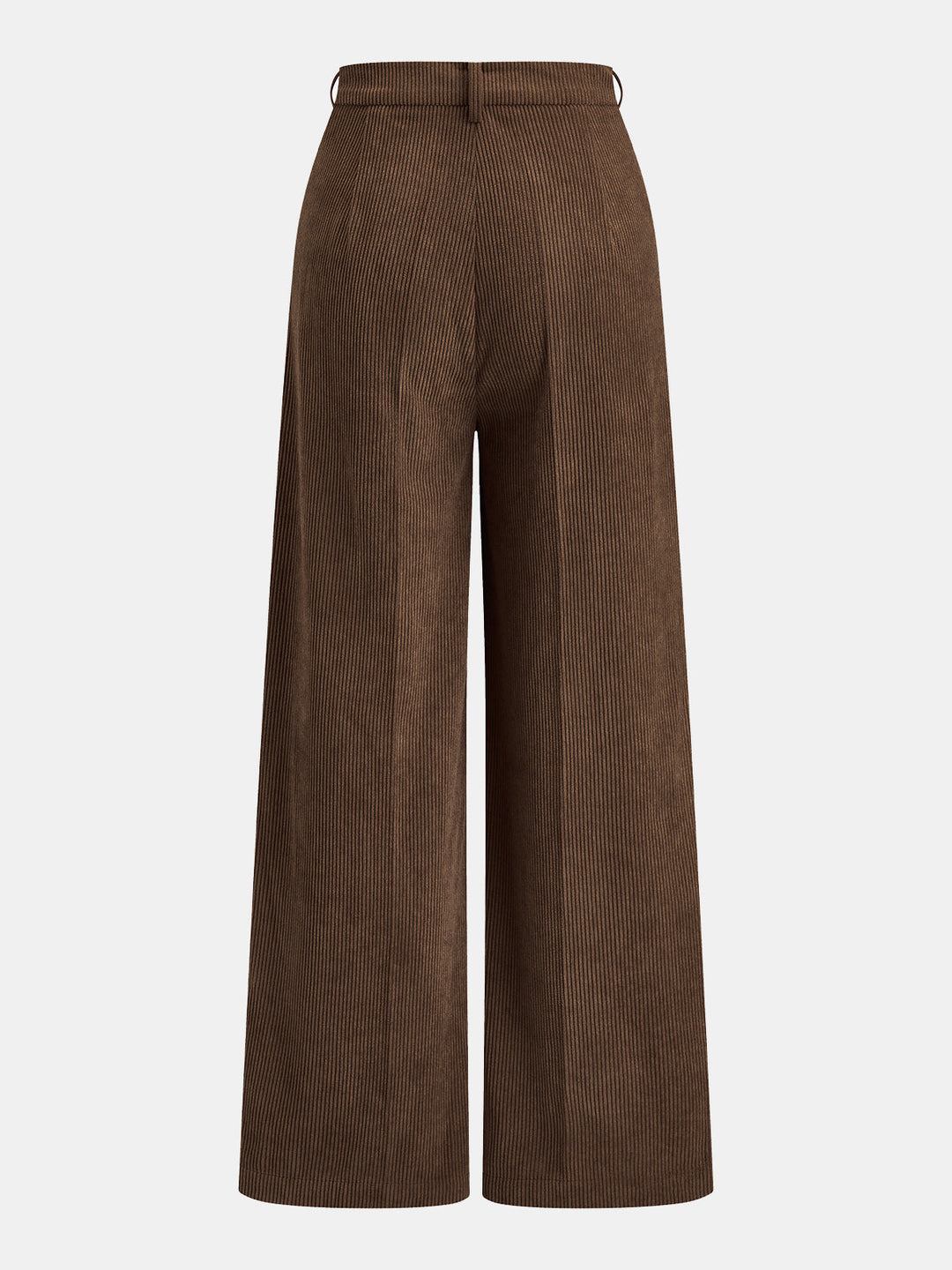 Horsebit Detail Corduroy Two‑Piece Pants Set