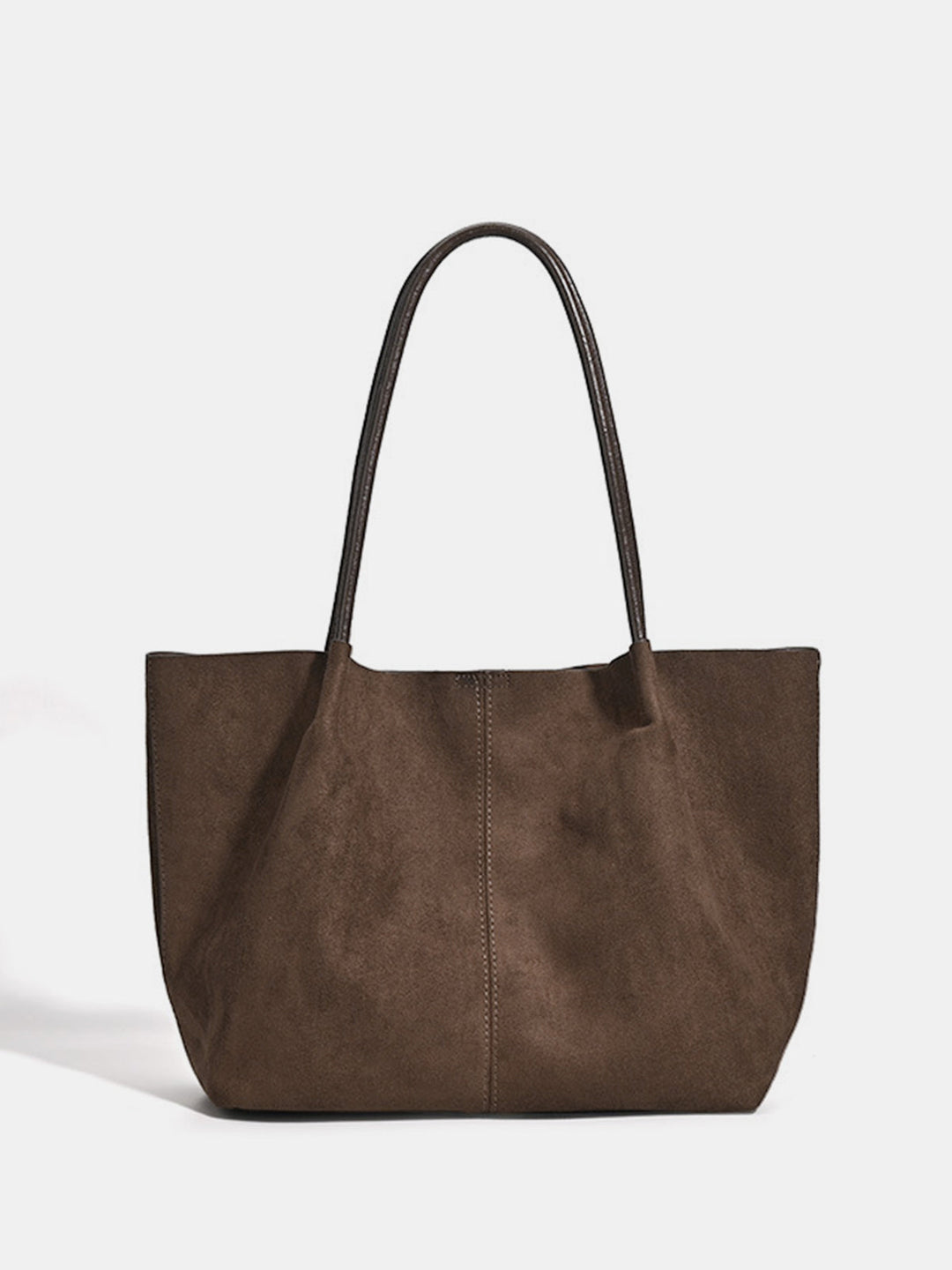 Suede Effect Large Shoulder Tote Bag
