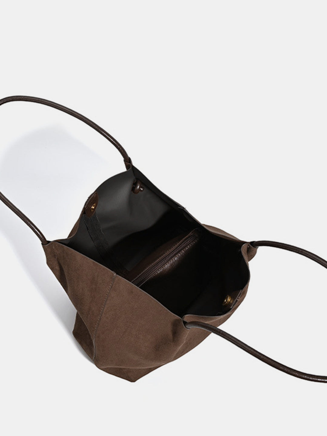 Suede Effect Large Shoulder Tote Bag