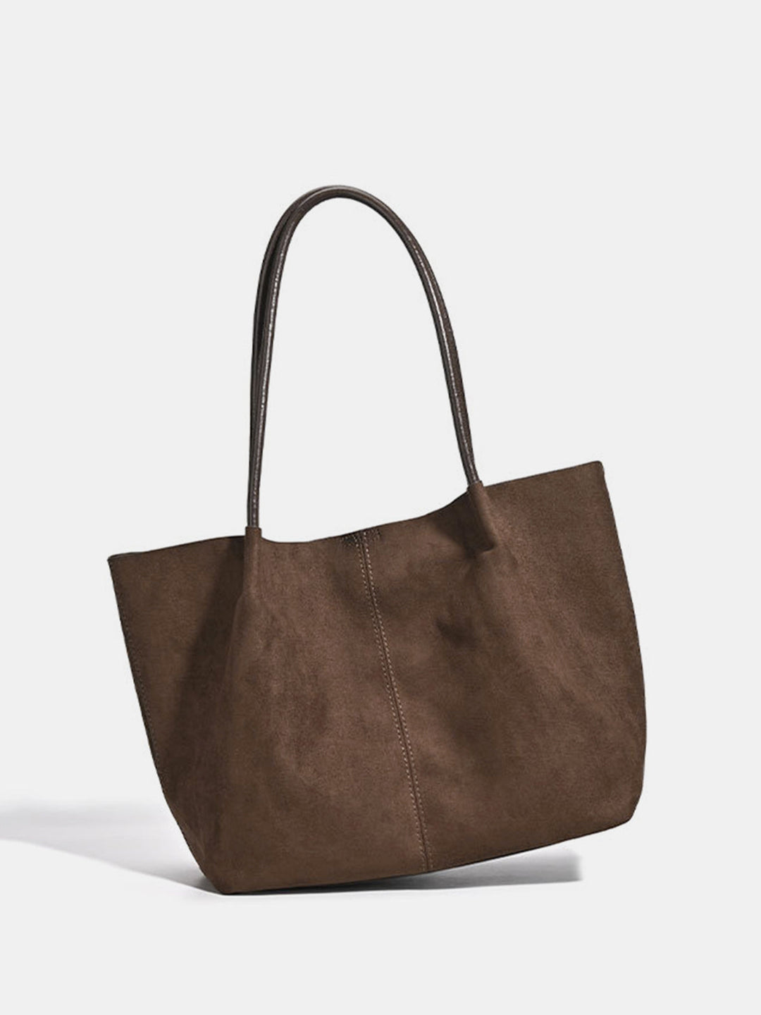 Suede Effect Large Shoulder Tote Bag