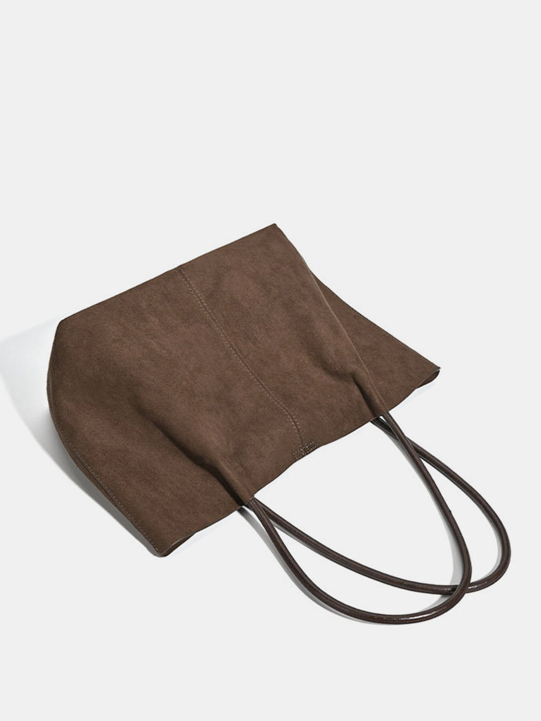 Suede Effect Large Shoulder Tote Bag