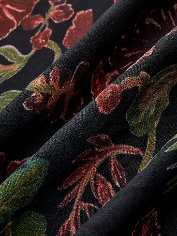 Velvet Bodice Floral Slip Maxi Dress
