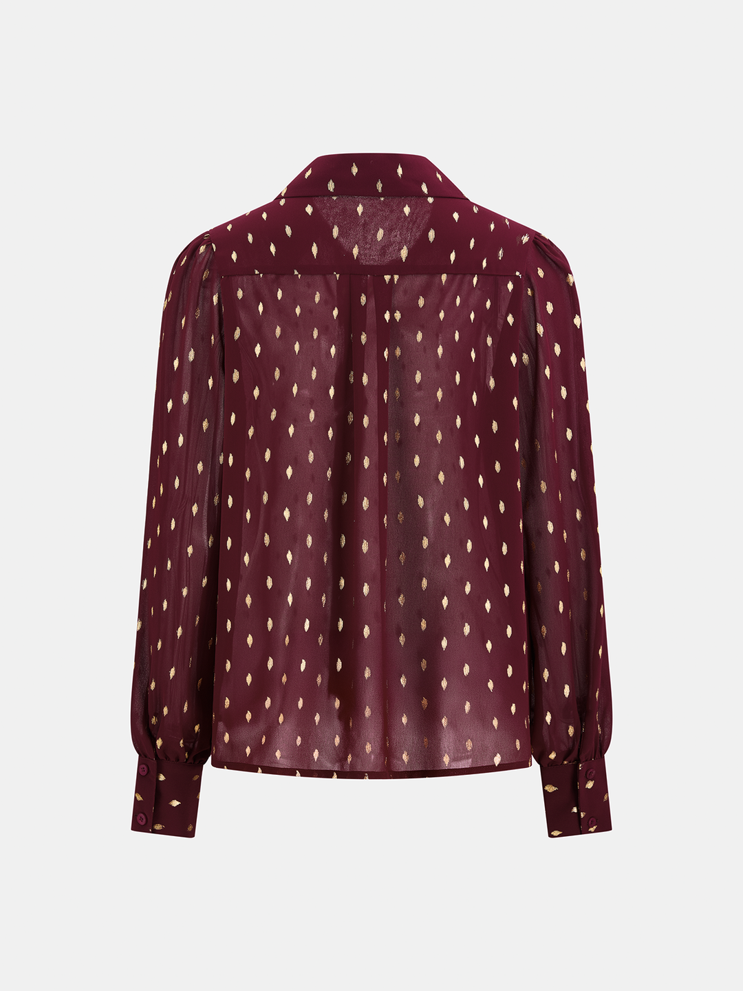 Gold Dot Sheer Long Sleeve Shirt