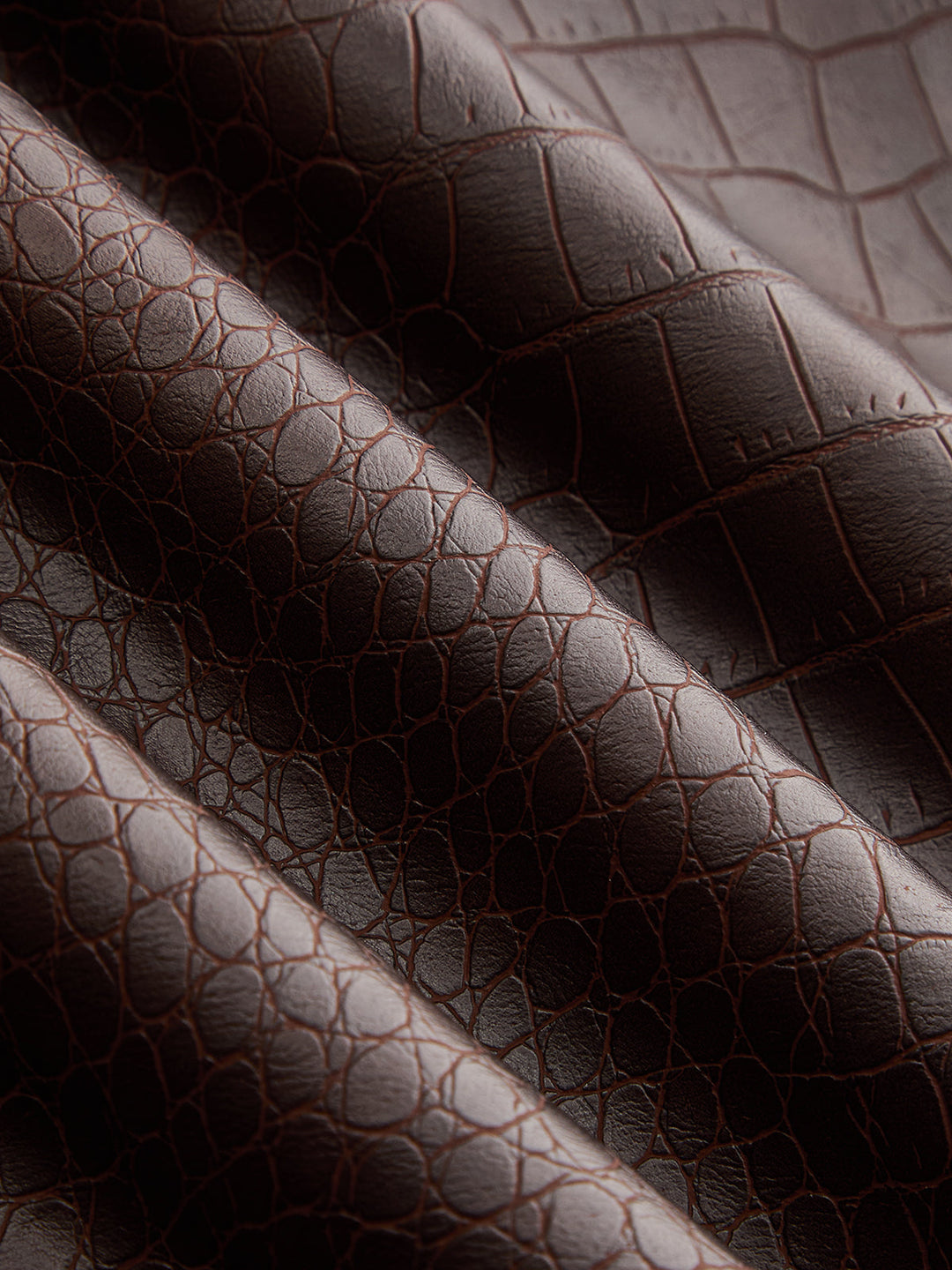 Horsebit Detail Croc‑Embossed Faux Leather Mini Skirt