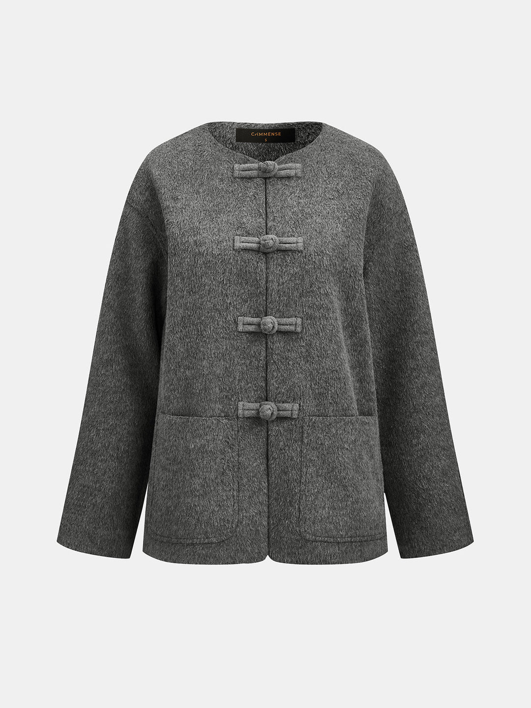 Frog Button Wool Blend Coat