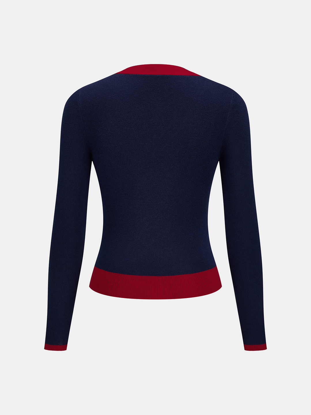 Detachable Shawl Color‑Block Knit Top