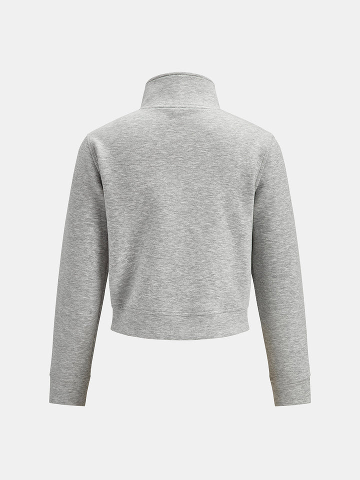 Button Detail Zip-Up Jacket