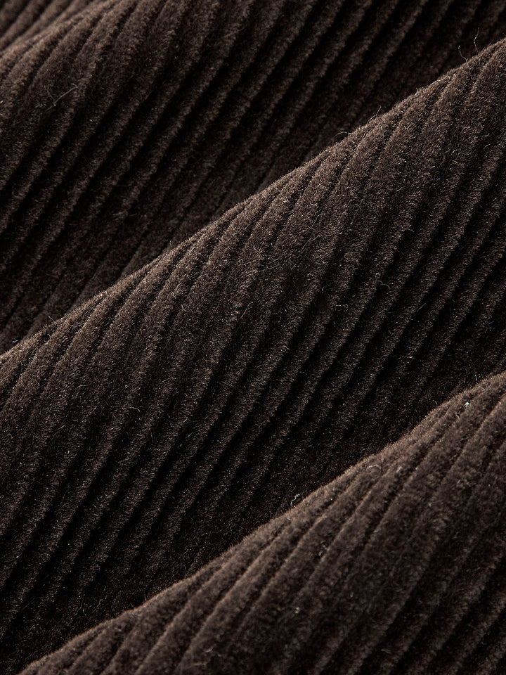 Button Front Corduroy Barrel Pants