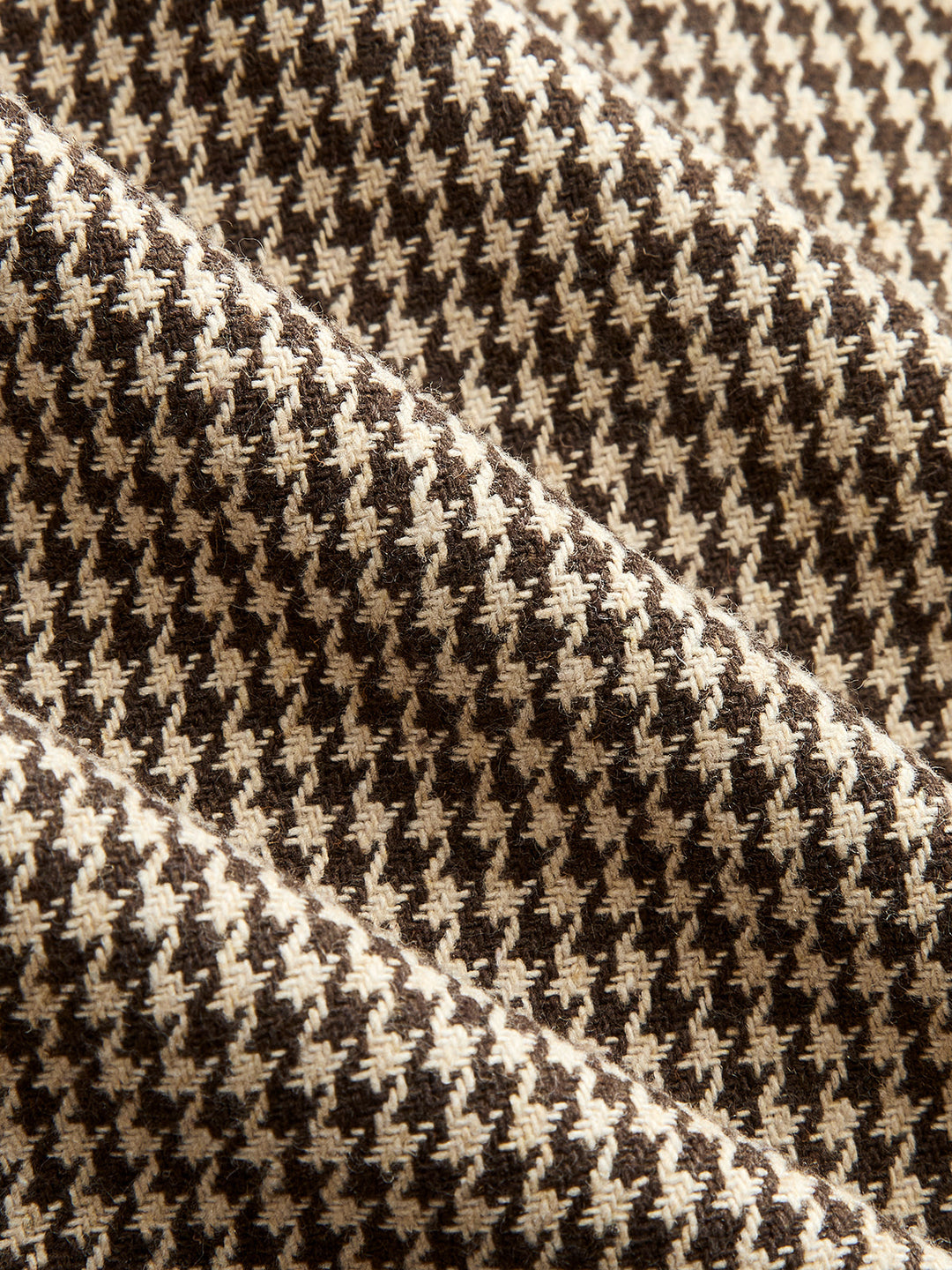 Houndstooth Double‑Breasted Trench Jacket