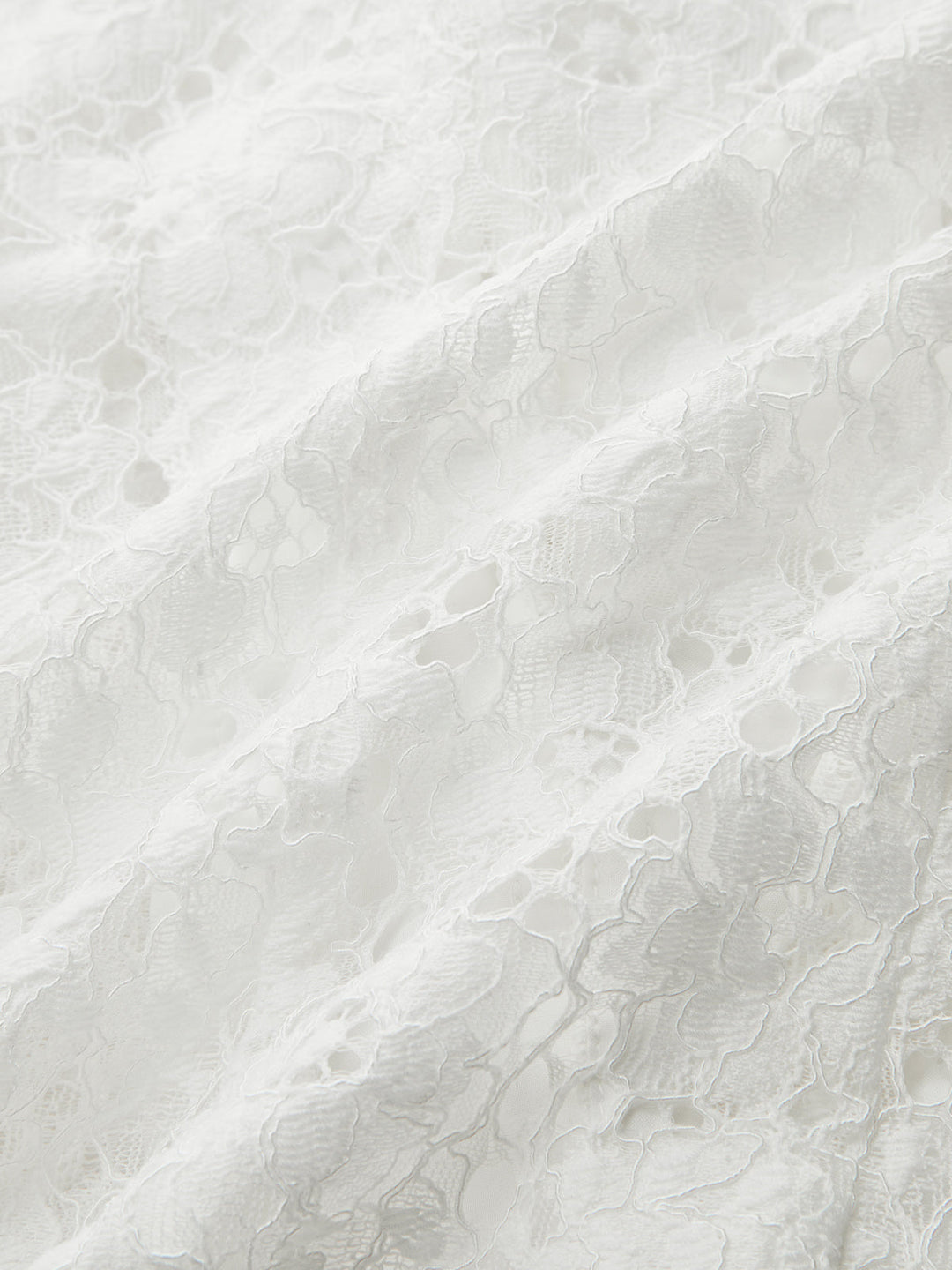 Mandarin Collar Lace Button-Up Top