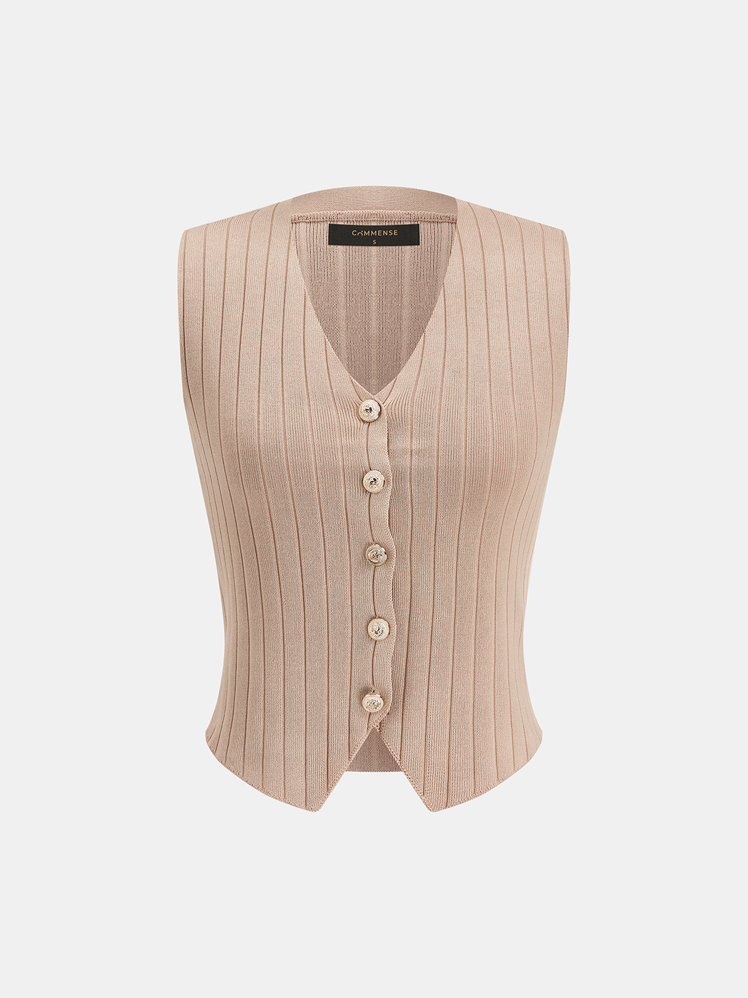 Ribbed Knit Three‑Piece Vest Cardigan Pants Set