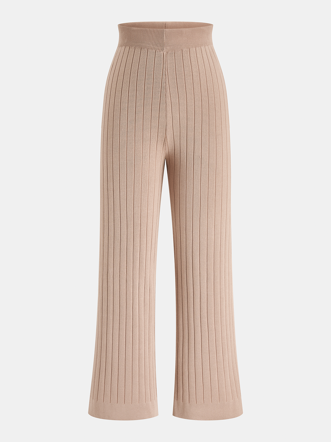 Ribbed Knit Three‑Piece Vest Cardigan Pants Set