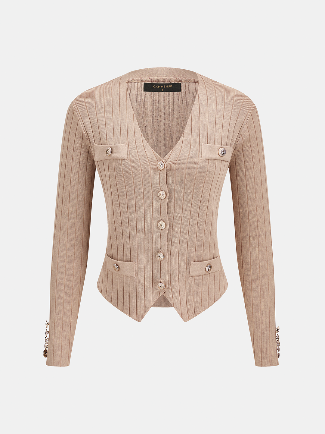 Ribbed Knit Three‑Piece Vest Cardigan Pants Set
