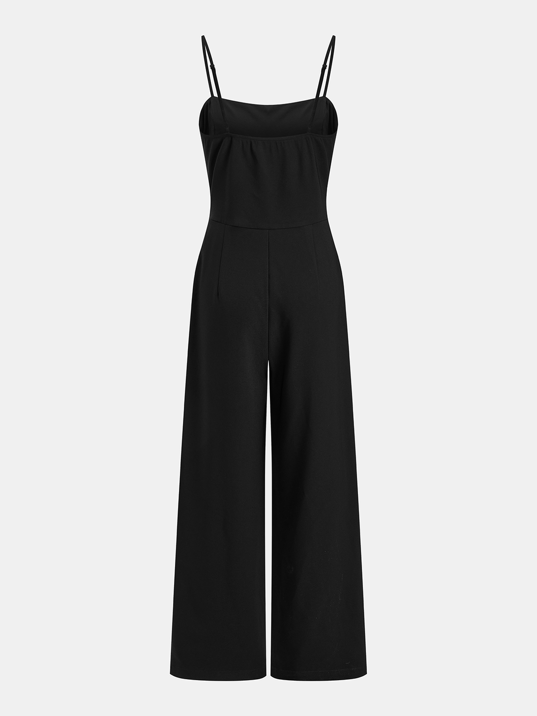 Polka‑Dot Cape Overlay Wide Leg Jumpsuit