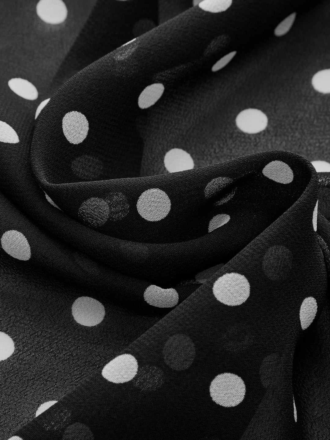 Polka‑Dot Cape Overlay Wide Leg Jumpsuit