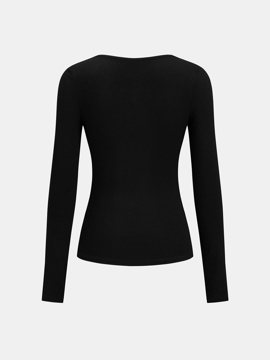 Floral Cutout Asymmetric Neck Long Sleeve Top
