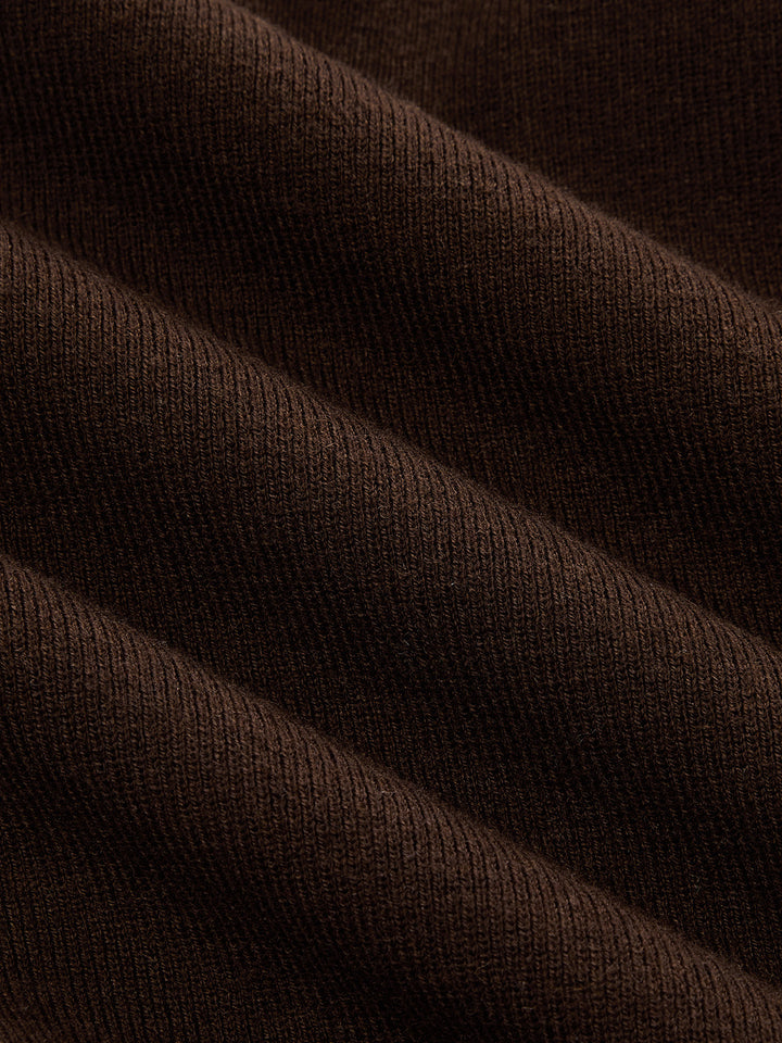 Contrast Scallop Trim Wool Blend Knit Sweater