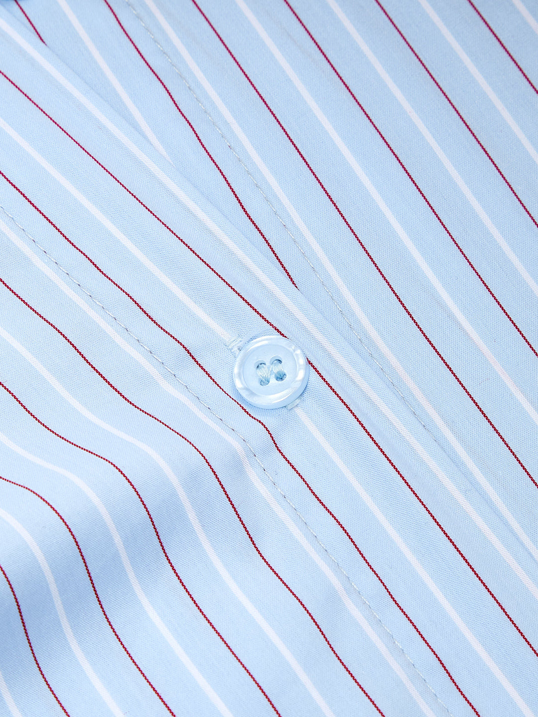 Side Buckle Long Sleeve Striped Shirt