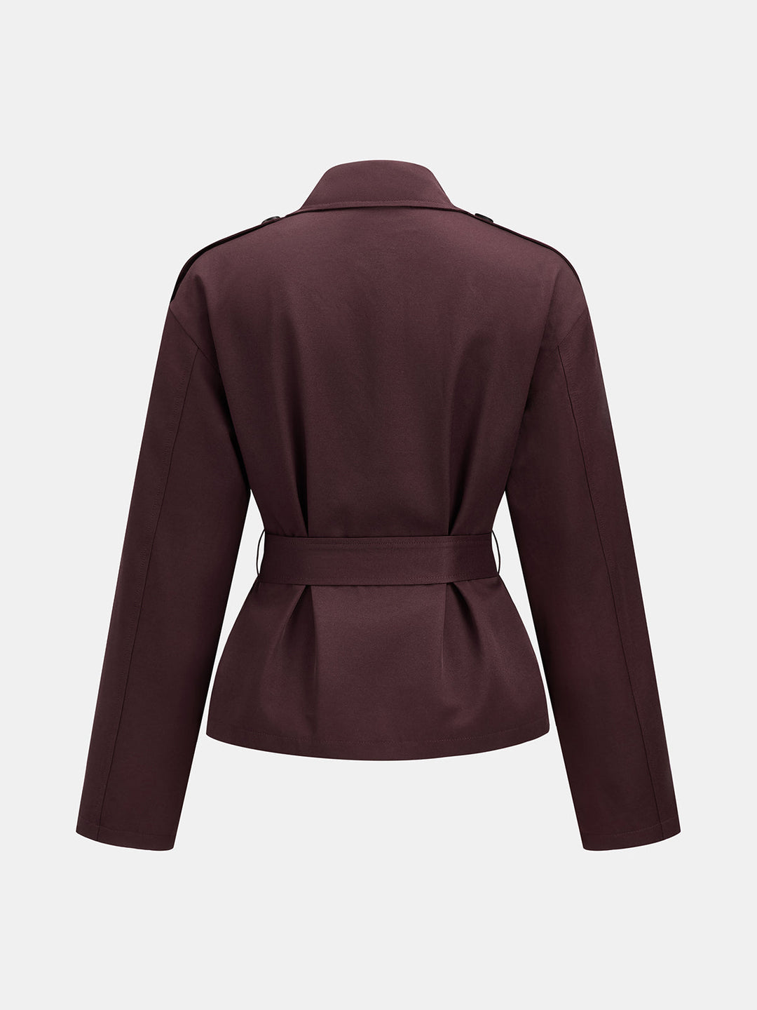 Double‑Breasted Belted Trench Jacket