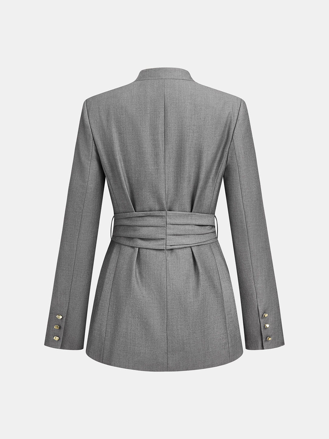 V‑Neck Belted Wrap Blazer