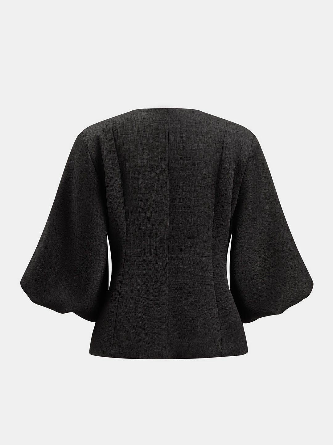 Rhinestone Embellished Puff Sleeve Jacket
