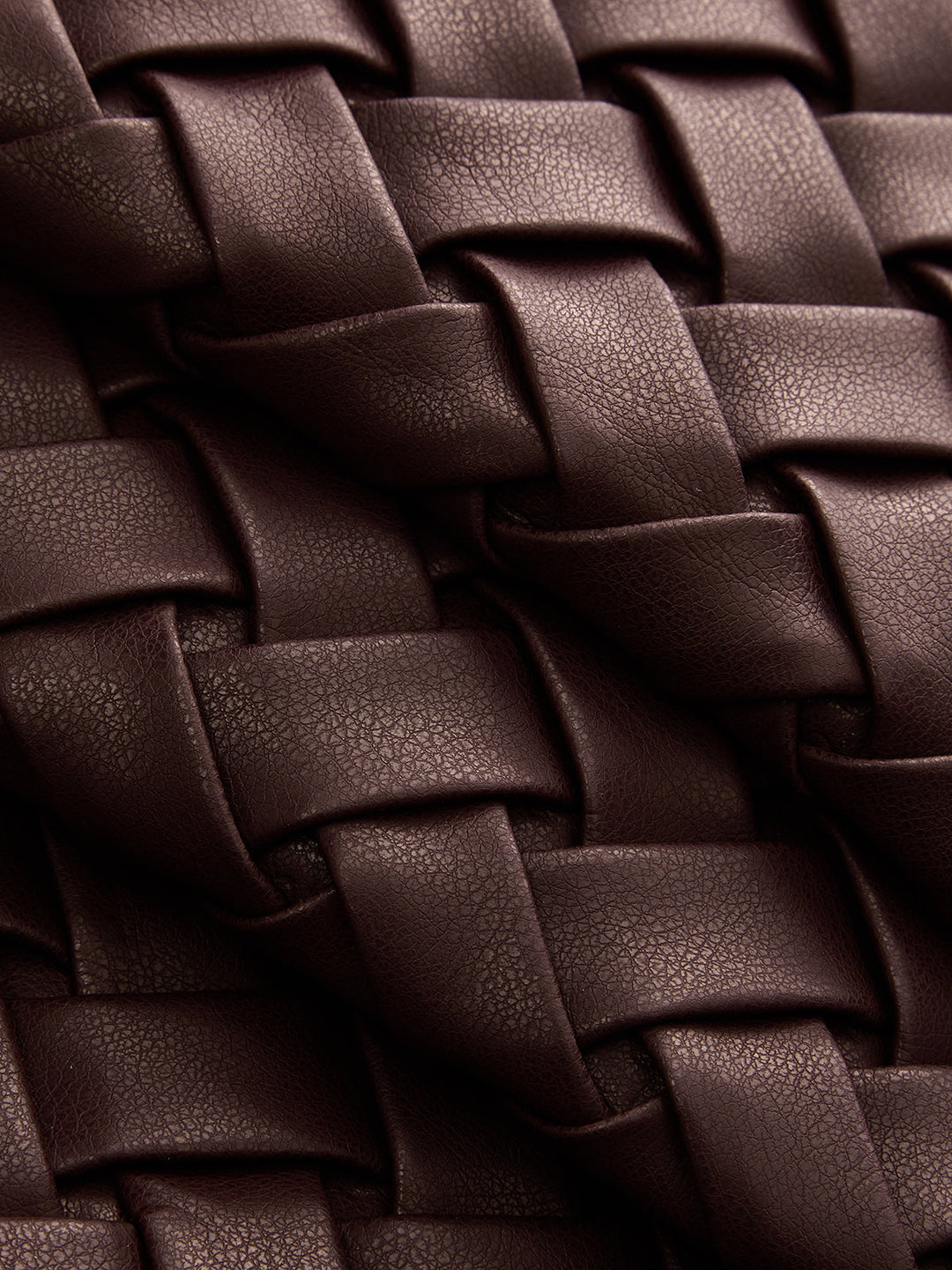 Woven Faux Leather Wrap Buckle Mini Skirt